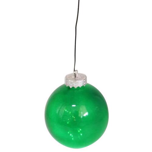 Hanging Decor LED Green Ornament 5"