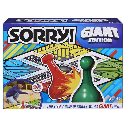 Spin Master 6062171 Board Game Sorry! Giant Edition Multicolored Multicolored
