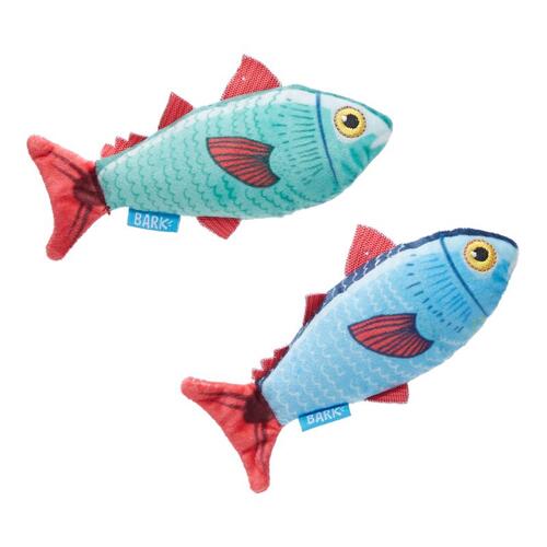 Dog Toy Blue/Red Plush Mike & Mike The Trout Twins Blue/Red - pack of 3 Pairs