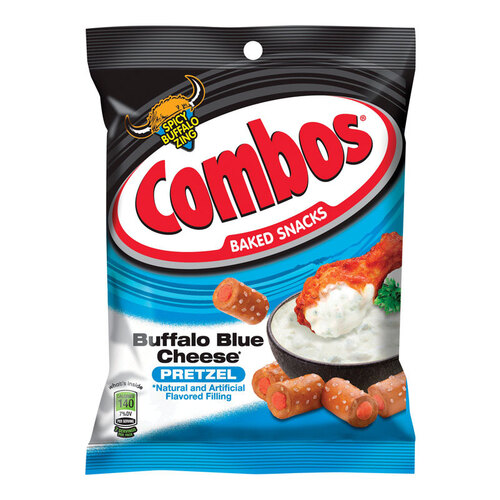 Combos 115060-XCP12 Filled Pretzels Baked Snacks Buffalo Blue Cheese 6.3 oz Bagged - pack of 12