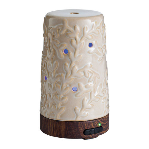 CANDLE WARMERS ETC SDFSH Airome Ultra Sonic Essential Oil Diffuser - Flourish Ivory