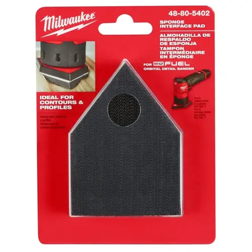 Sponge Interface Pad for M12 FUEL Orbital Detail Sander Black