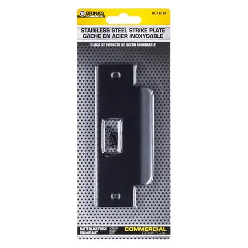 Brinks Commercial BC41014 Door Strike Matte Black Stainless Steel Matte