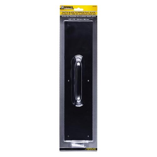 Brinks Commercial BC41021 Pull Plate 15" L Matte Black Stainless Steel Matte