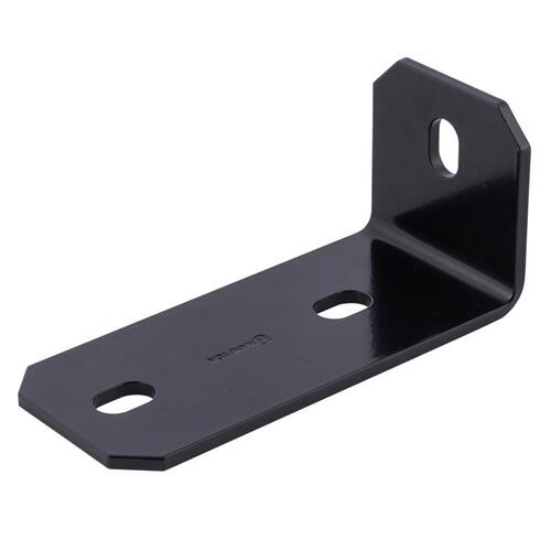 Corner Brace 3" H X 6.5" W X 1/8" D Black Steel Inside/Outside Black