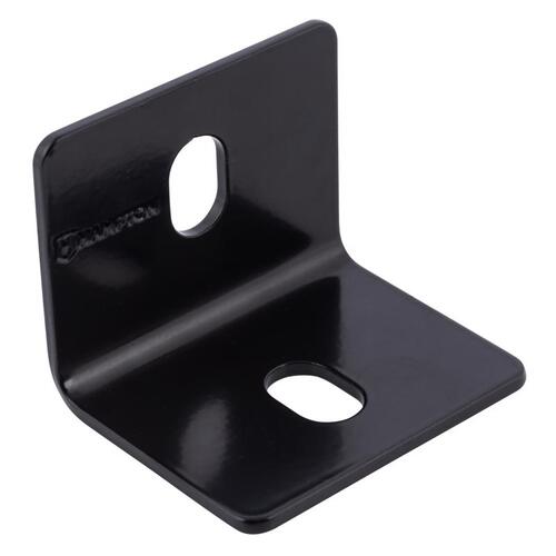 Square Corner Brace 2.40" H X 2.40" W X 1/8" D Black Steel Inside/Outside Black