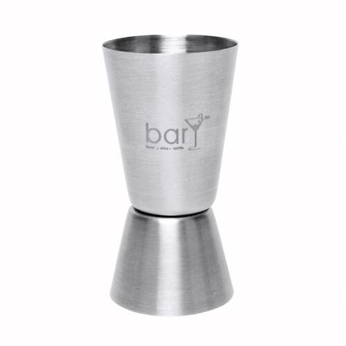 BarY3 BAR-0762 Double Jigger 1.5 oz Silver Stainless Steel Silver
