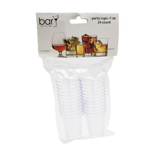 BarY3 BAR-0329 Disposable Shot Glass 1 oz Clear Polyester Clear
