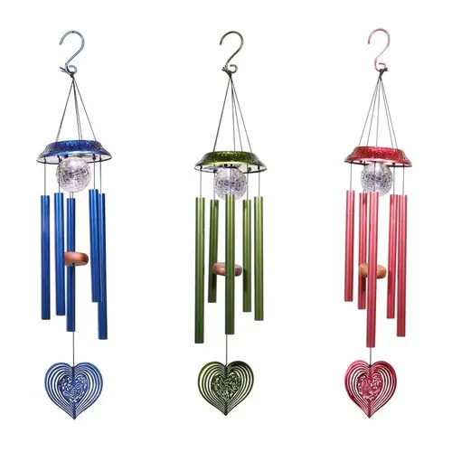 Wind Chime Assorted Glass/Metal 35" Assorted - pack of 6