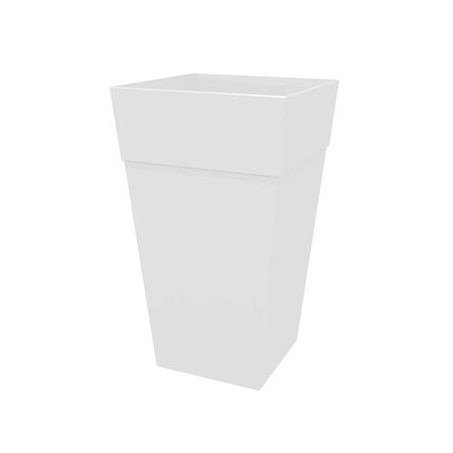 Planter Finley 25" H X 14.65" W X 14.65" D Resin Tall Tapered Casper White Casper White