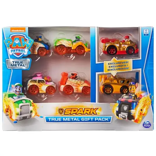 Toy Cars Paw Patrol Spark True Metal Metal Multicolored 6 pc Multicolored