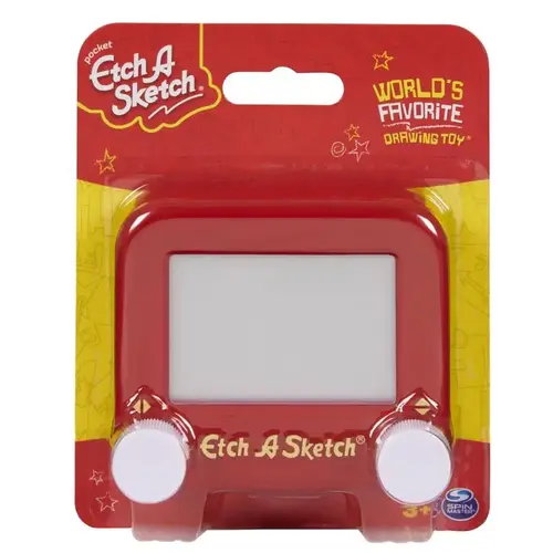 Drawing Toy Etch A Sketch Pocket Red/White 1 pc Red/White