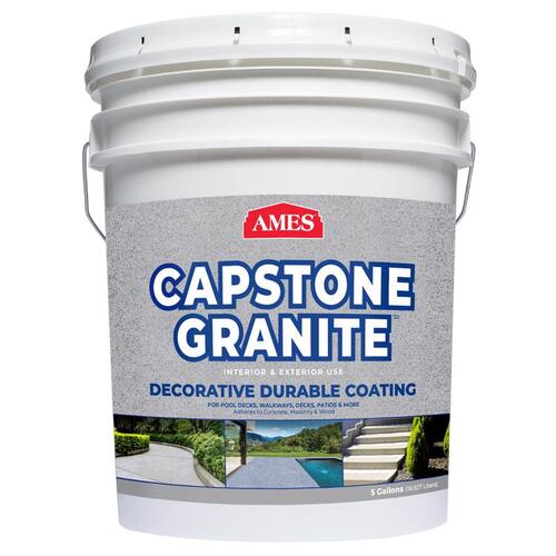 Ames CPG5SL Concrete Floor Paint Capstone Granite Gloss Shoreline Water-Based Acrylic 5 gal Textured