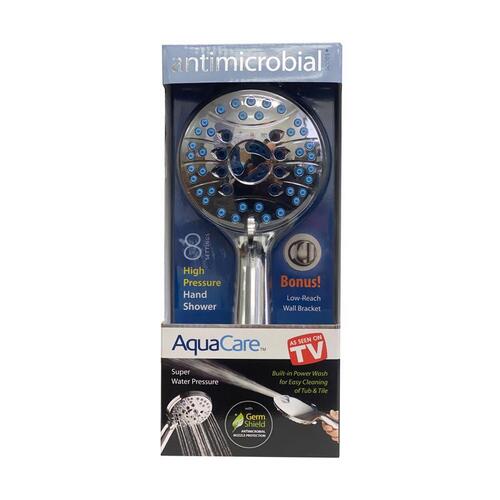 AquaCare 1639 Handheld Shower Head Antimicrobial AS Seen On TV Stainless Steel Chrome