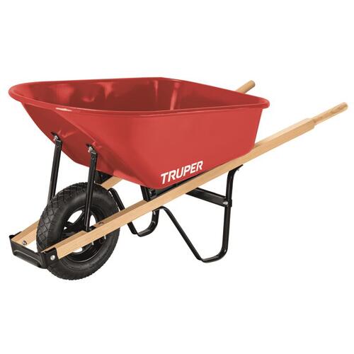 Truper TL 6 Wheelbarrow Steel 6 cu ft Red