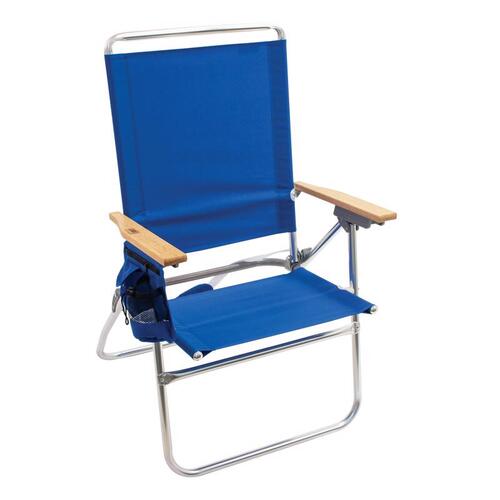 Rio Brands SC642-28PK4 Folding Chair 7-Position Blue Beach