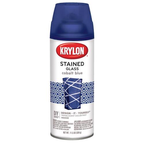 KRYLON K09036000 Spray Paint Stained Glass Translucent Cobalt Blue 11.5 oz Cobalt Blue