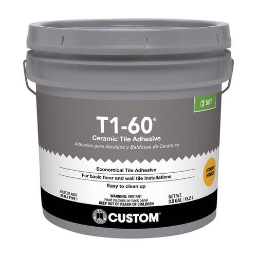Custom Building Products T1603 Ceramic Tile Adhesive T1-60 3.5 gal White