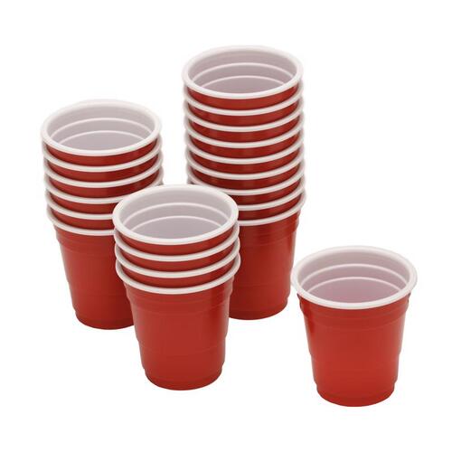 BarY3 BAR-0190 Disposable Shot Glass 2 oz Red/White Polypropylene Red/White