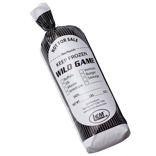 LEM W041 Wild Game Freezer Bags 2 lb Black/White Black/White