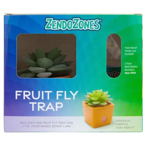 JT Eaton 1820-TT Fruit Fly Trap ZendoZones 1 box Terra Cotta