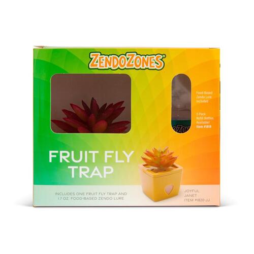 JT Eaton 1820-JJ Fruit Fly Trap ZendoZones 1 box Terra Cotta