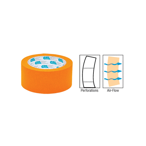 Orange 1-1/2" Air-Flow Molding Retention Tape - Without Warning