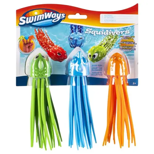 Swimways 6069478 Dive Sticks Assorted Rubber Squidivers Assorted