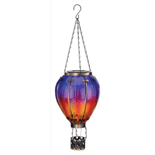 Regal Art & Gift 12764 Lantern Purple Glass/Metal 23.5" H Hot Air Balloon Purple