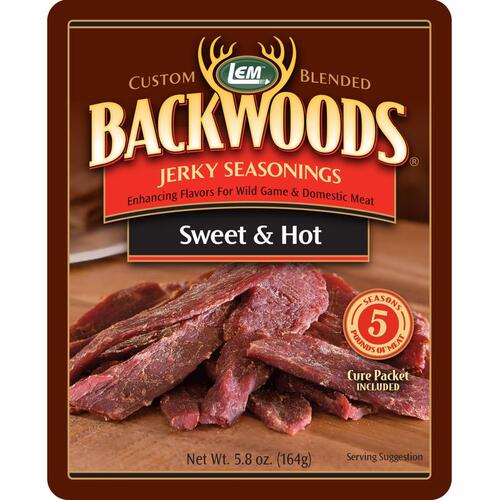 Jerky Seasoning Backwoods Sweet and Hot 5.8 oz Boxed - pack of 6