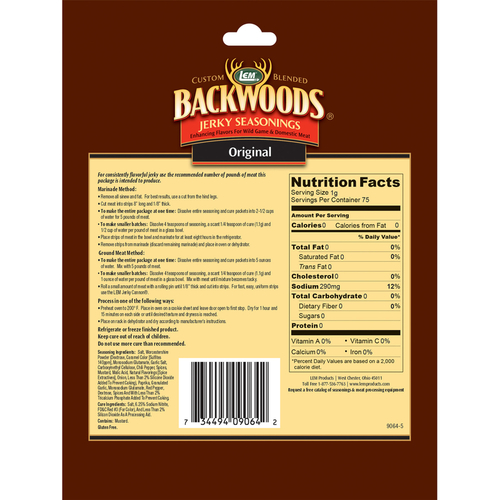 Jerky Seasoning Backwoods Original 3.65 oz Boxed - pack of 6