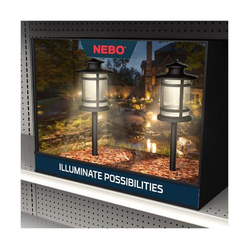 Retail First Inc 1000-000011 Display Shelf Nebo 18" H X 24" W X 12" L Black Lighting Metal Black