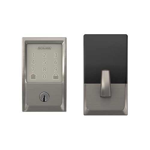 Schlage BE489WB-BOX-CAM-619 Encode Smart WiFi Deadbolt, Century Style, Satin Nickel