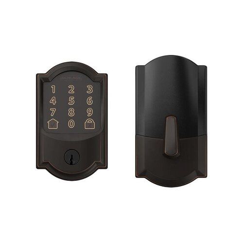 Schlage BE489WB-BOX-CAM-716 Encode Smart WiFi Deadbolt, Camelot Style, Aged Bronze