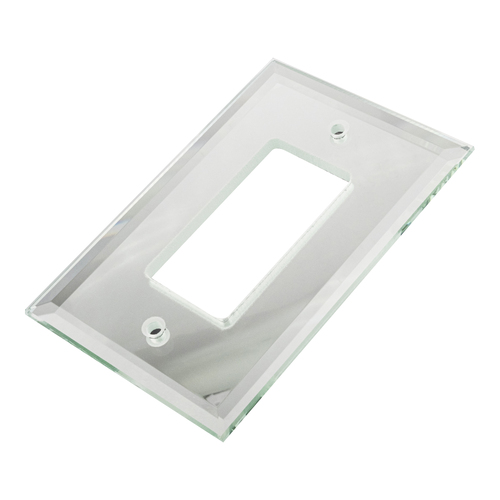 Clear Single Designer Glass Mirror Plate