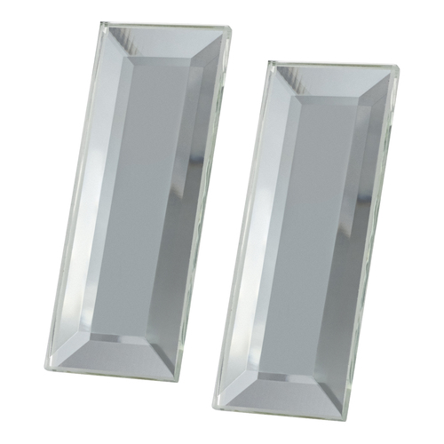 Prime-Line MP6942 Mirrored Glass Self-Adhesive Finger Pull - Pair