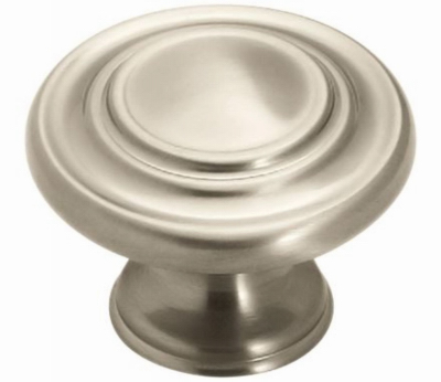 Amerock TEN1586G10 Pack of 10 1-5/16" (33 mm) Diameter Inspirations Cabinet Knob Satin Nickel Finish