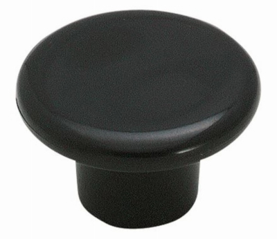 Amerock BP802PBK Traditional Mushroom Residential Cabinet Knob 1-1/4" Diameter  Black