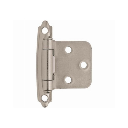 Amerock BPR3429G10 Variable Overlay Self Closing Face Mount Cabinet Hinge Satin Nickel Finish - Pair