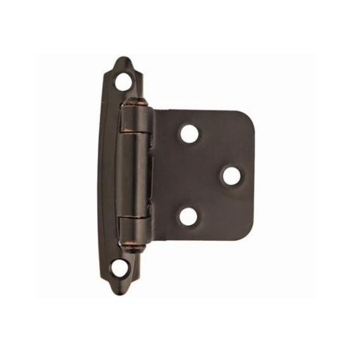 Amerock BPR3429ORB Variable Overlay Self Closing Face Mount Cabinet Hinge Oil Rubbed Bronze Finish - Pair