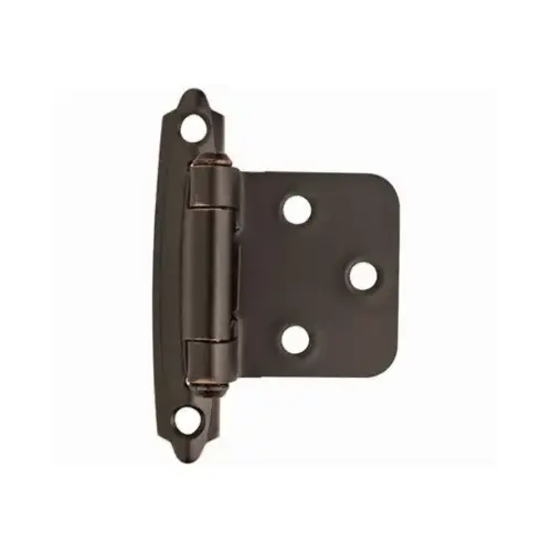 Variable Overlay Self Closing Face Mount Cabinet Hinge Oil Rubbed Bronze Finish - Pair