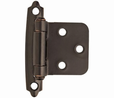 Amerock BPR3429ORB Variable Overlay Self Closing Face Mount Cabinet Hinge Oil Rubbed Bronze Finish - Pair