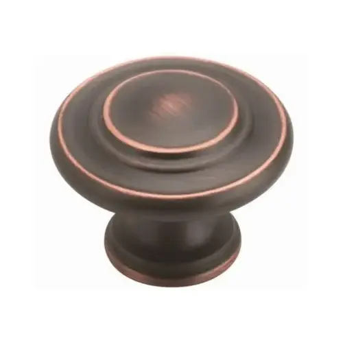 Pack of 10 1-5/16" (33 mm) Diameter Inspirations Cabinet Knob Oil Rubbed Bronze Finish