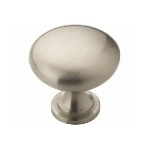 Cabinet Knob Allison Value Round 1-1/4" D 1-1/8" Satin Nickel Gray Satin Nickel