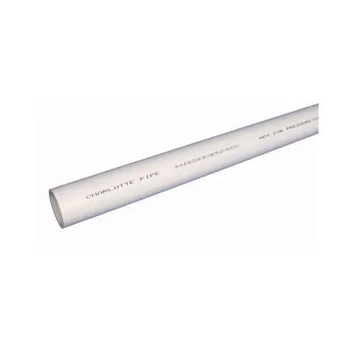 Charlotte Pipe and Foundry Company PVC 04600 0600 Charlotte Pipe 6 in. x 10 ft. PVC DWV Sch. 40 Foam Core Pipe White