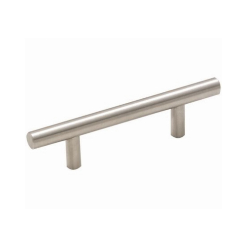 Bar Pulls Series Cabinet Pull, 5-3/8 in L Handle, Carbon Steel, Sterling Nickel - pack of 5