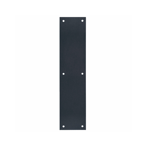 Tell Manufacturing DT101944 Push Plate Matte Black Stainless Steel Matte