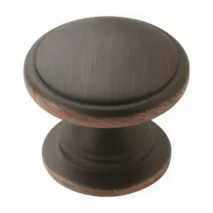 Allison Value 1-1/4 in (32 mm) Diameter Oil-Rubbed Bronze Cabinet Knob - 10 Pack Allison Value 1-1/4 in (32 mm) Diameter Oil-Rubbed Bronze Cabinet Knob - 10 Pack