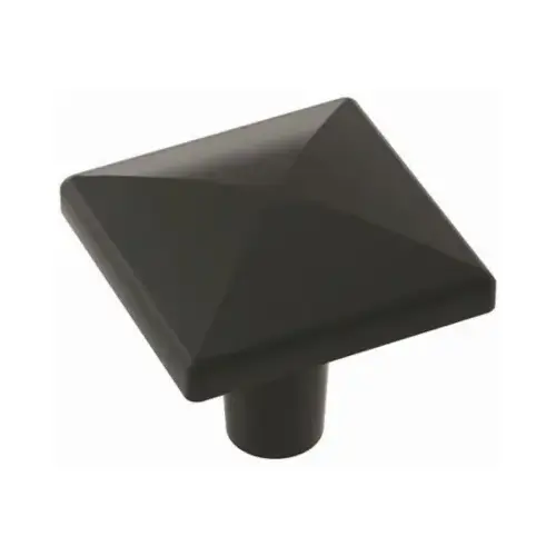 Extensity Series Cabinet Knob, 1-1/16 in Projection, Zinc, Matte Black