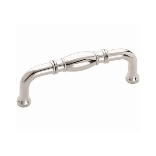 Cabinet Barrel Pull For Kitchen And Bathroom Hardware 3" Center to Center Polished Chrome